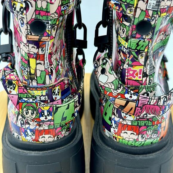 Current Mood Reckless Adventure Combat Boots Anime Design - Size 7 - Picture 8 of 16